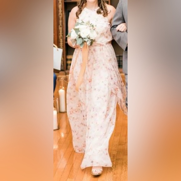 Donna Morgan Women's Alana Floral Halter Gown - Picture 2 of 10